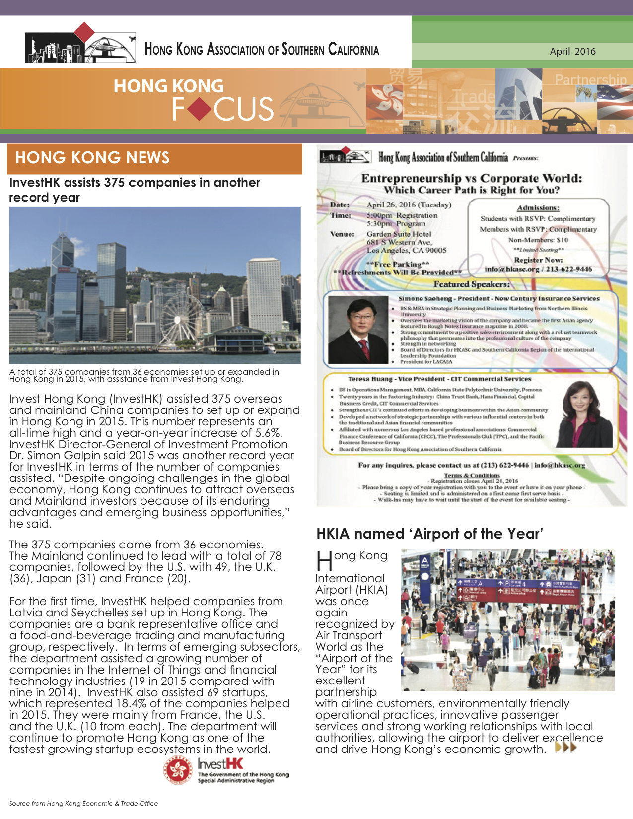 Newsletter April 2016