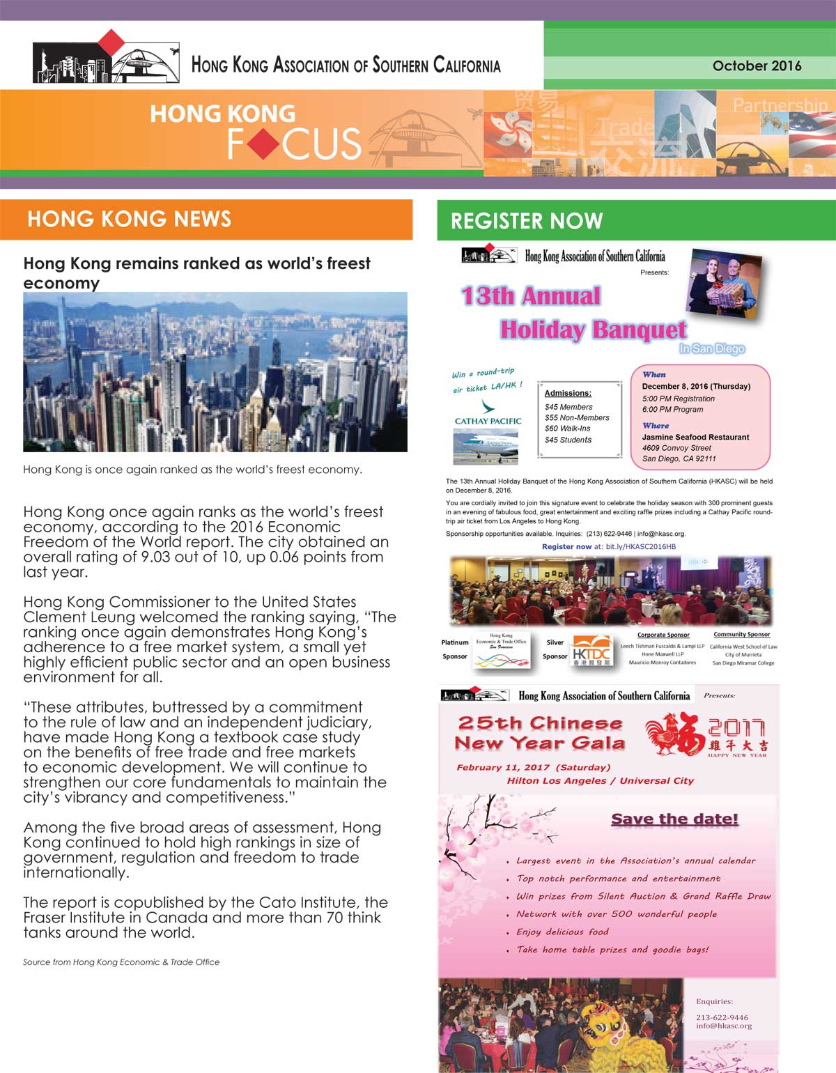 Newsletter  October 2016